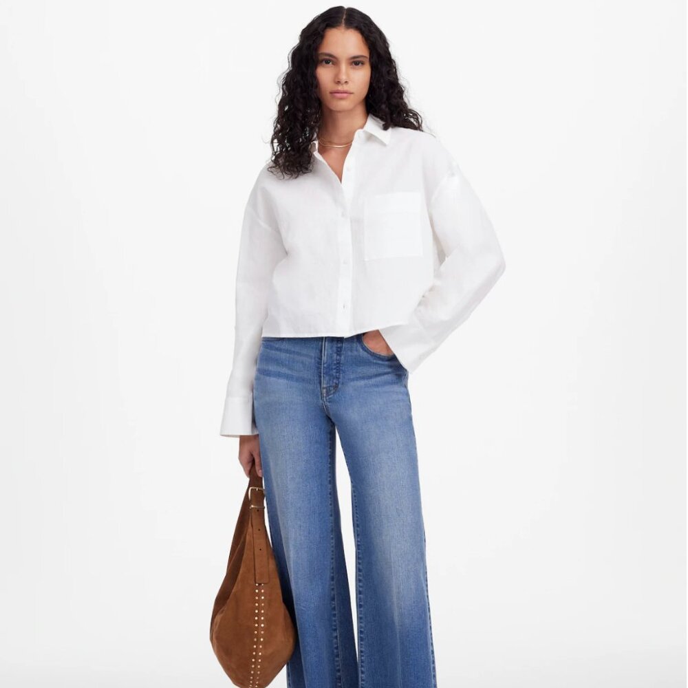 Madewell White Linen Shirt - Picture 2 of 13
